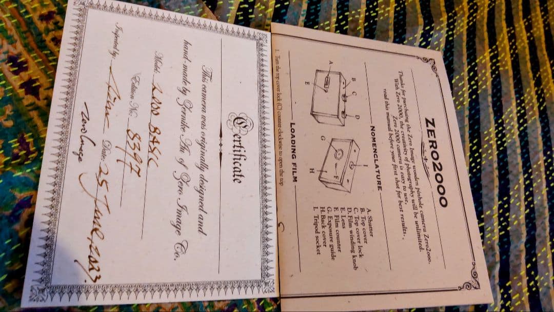 ピンホールカメラ Zero2000