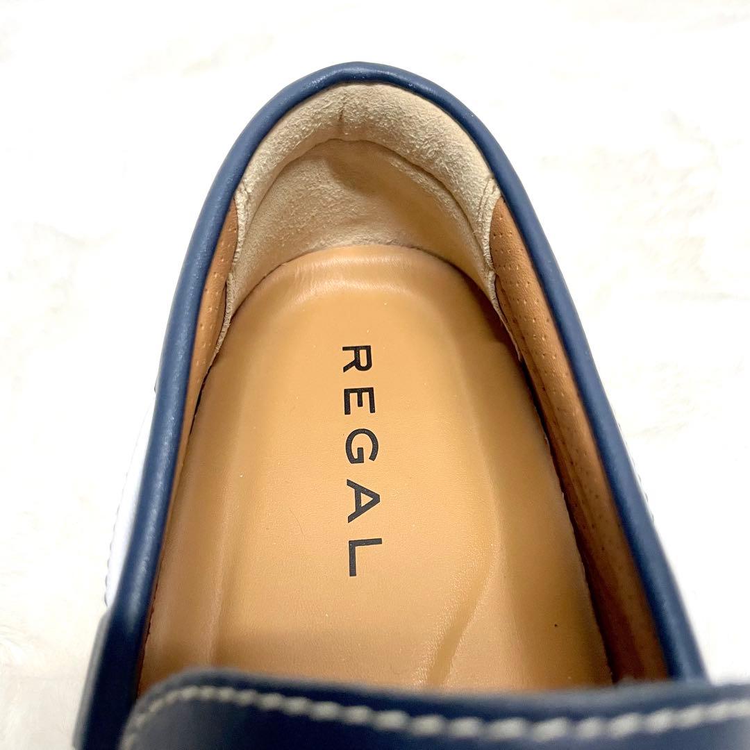 【未使用級✨】REGAL ネイビー 55PRドライビングシューズ 25.5cm