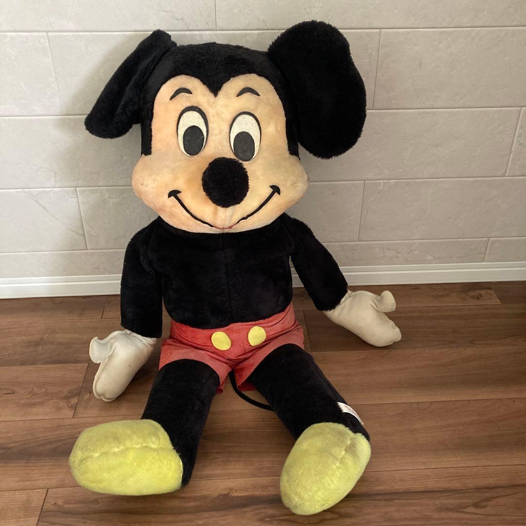 ミッキーマウス　ビッグぬいぐるみ　ヴィンテージ　レア