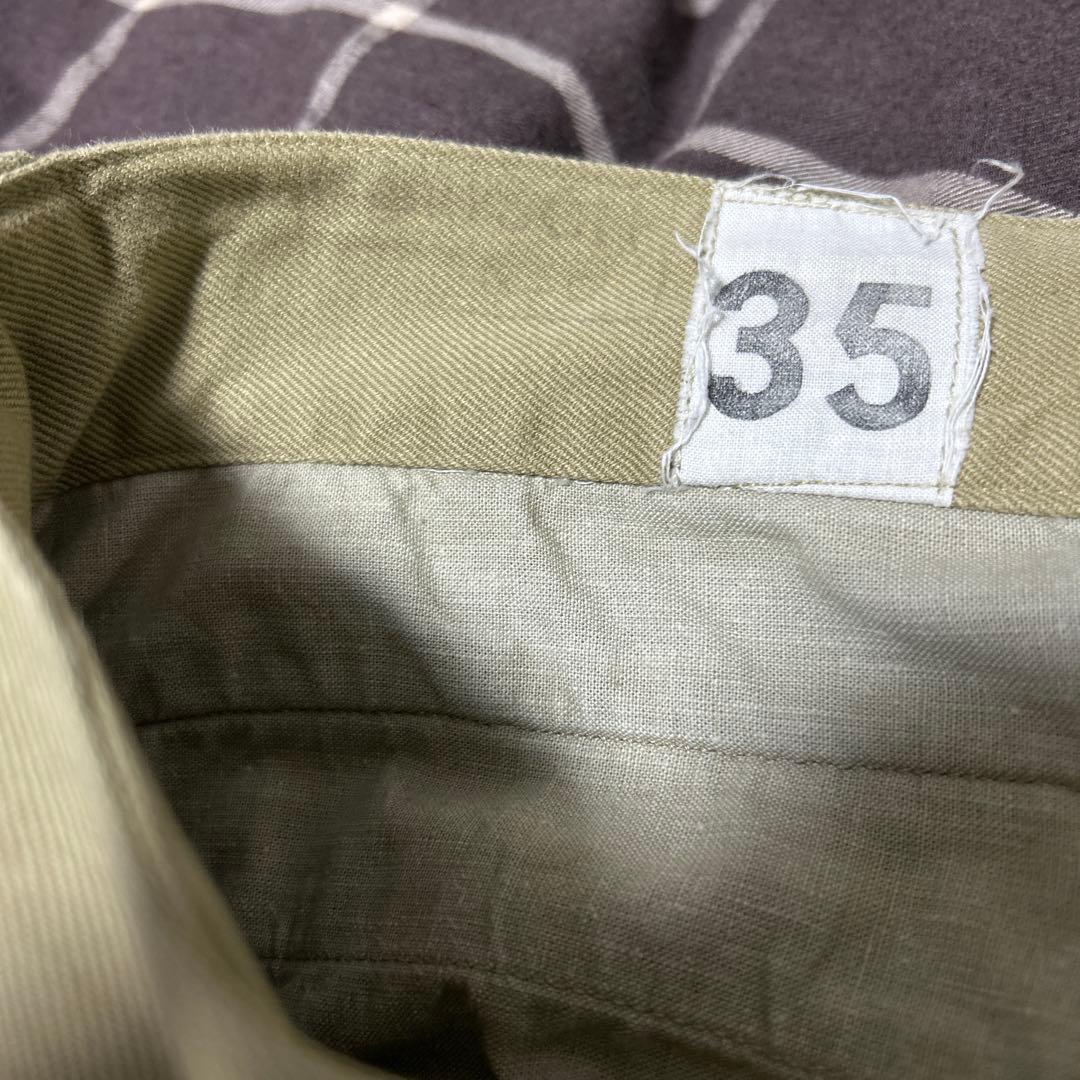 フランス軍 M52 チノパン 後期型 2タック サイズ35 美品 デットストック