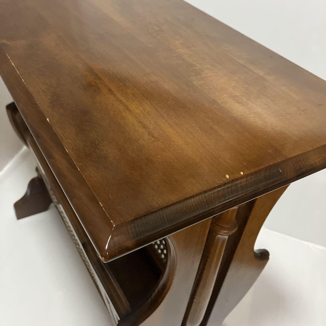 カリモク　karimoku コロニアル サイドテーブル マガジンラック付き