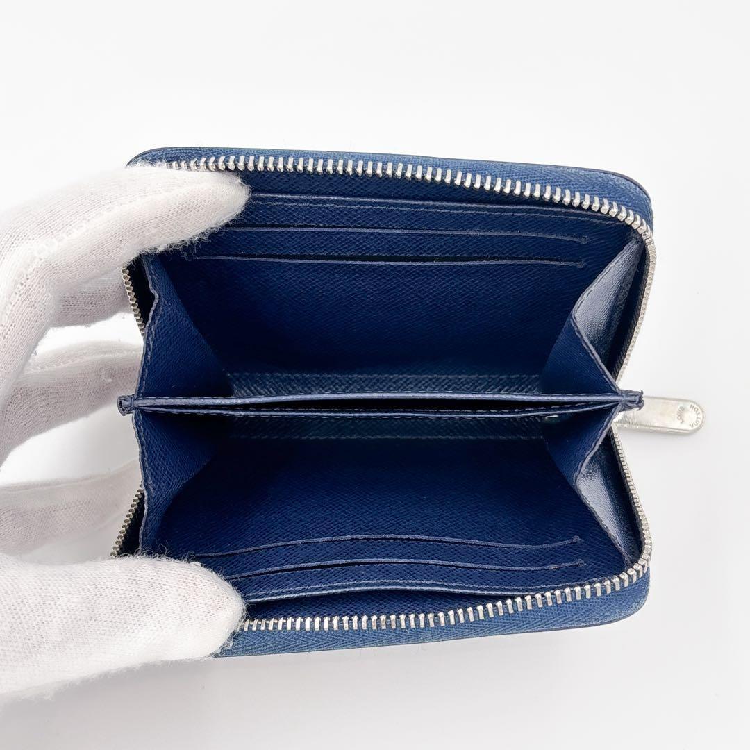 【美品】ルイヴィトン エピ ジッピー パース ネイビー 紺 ミニ財布