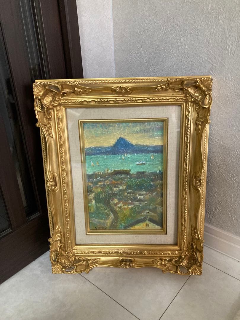 泉地靖雄　絵画　額装付き