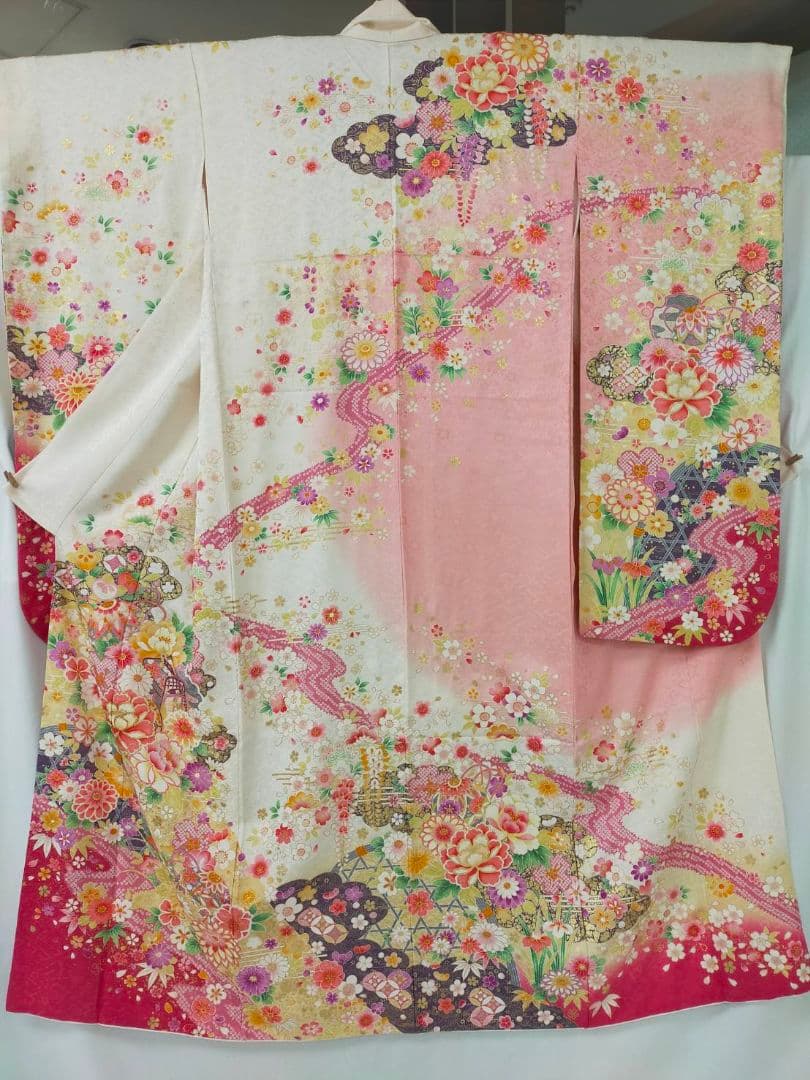 売約済み【WA-Modern】★★正絹　振袖7点フルセット+お直し★★