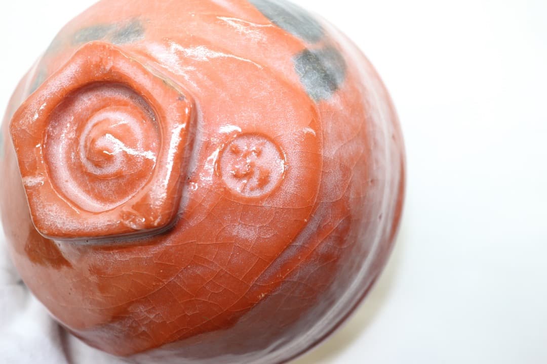 佐々木松楽 金銀 嶋台茶碗 金銀茶碗 茶道具 楽焼 共箱