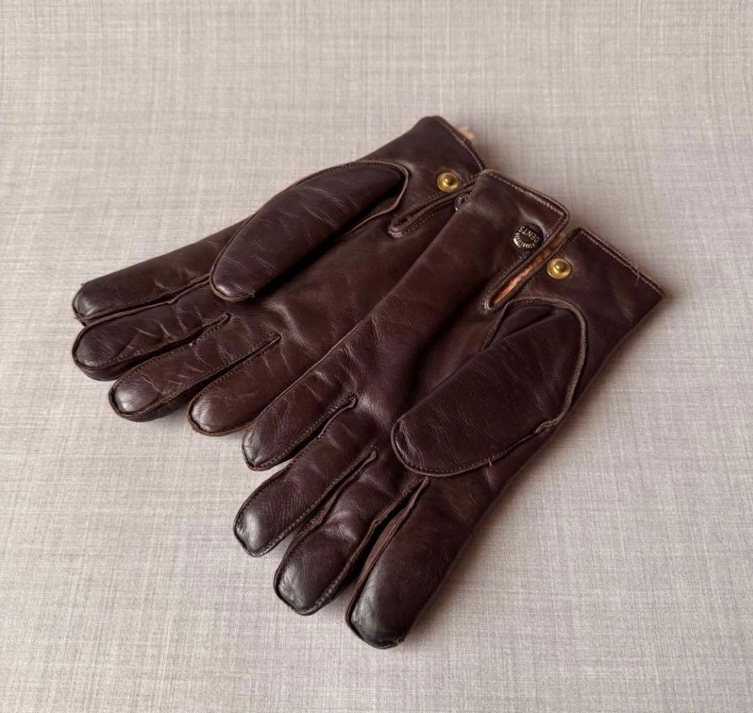 DENTS デンツ ラビットファー レザーグローブ ブラウン