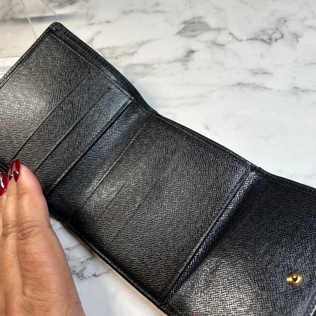 LV 三つ折り財布 エピポルトモネビ エカルトクレディ M63484 黒 337