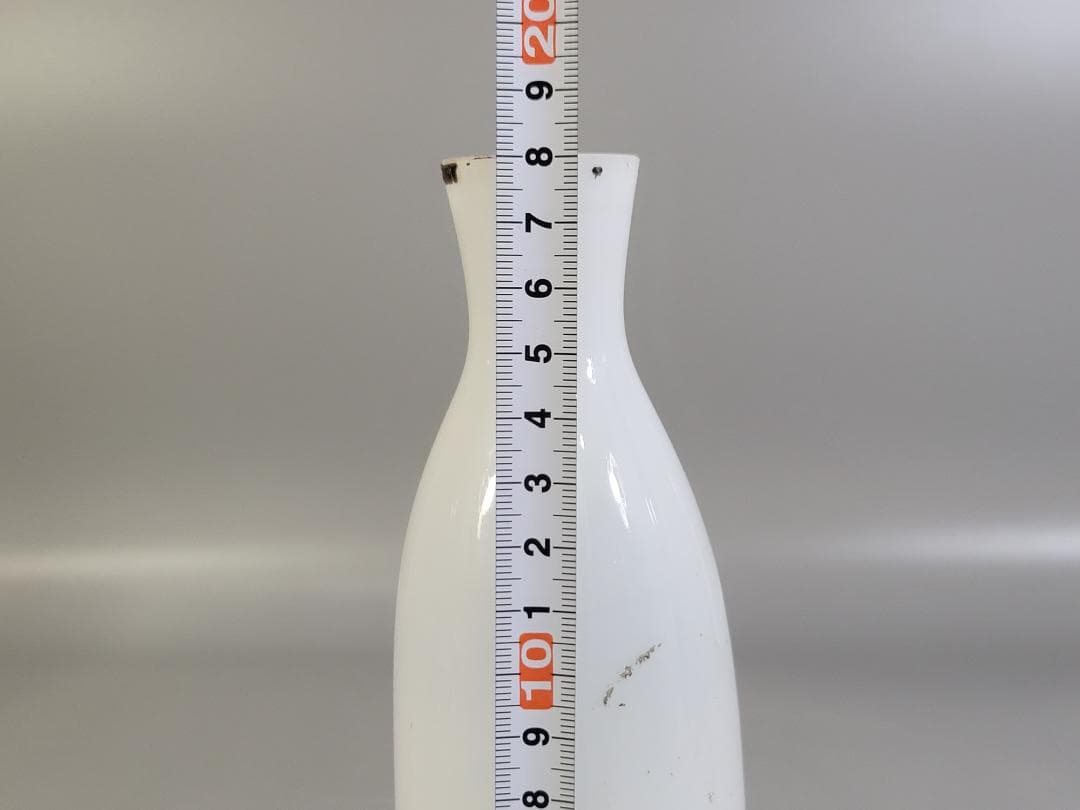 白色 江戸硝子 瓶 古美術 DT432