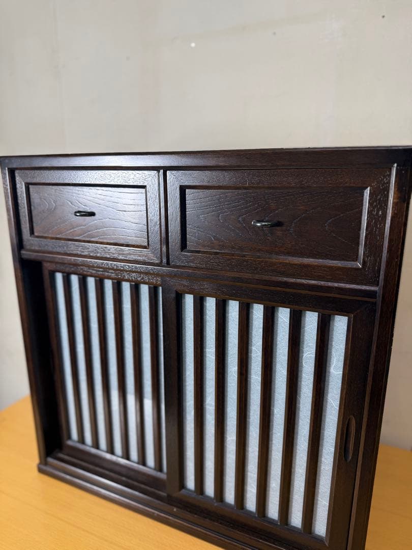 【引取り可】サイドボード 木製 キャビネット 和風 チェスト 無垢 完成品