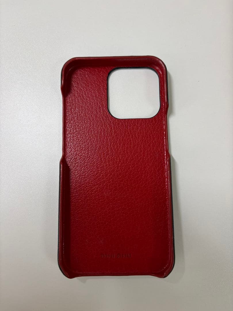 miu miu ブラックレザー iPhone13proケース