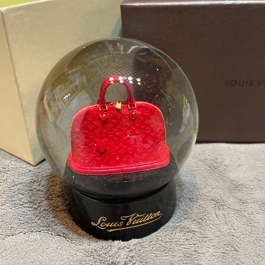 ルイヴィトン ノベルティ スノーグローブ スノードーム アルマ レッド ガラス