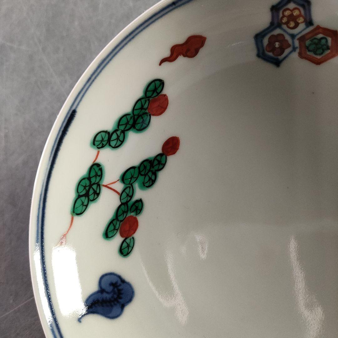 A940-5/萬暦意鳳凰画中皿7客/小皿/小鉢/向付/銘々皿/色絵/