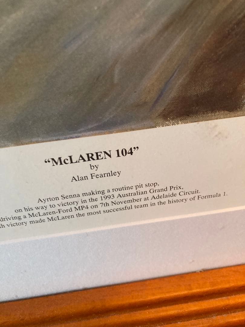 ★-F1 リトグラフ McLAREN 104 オーストラリアGP ピットイン