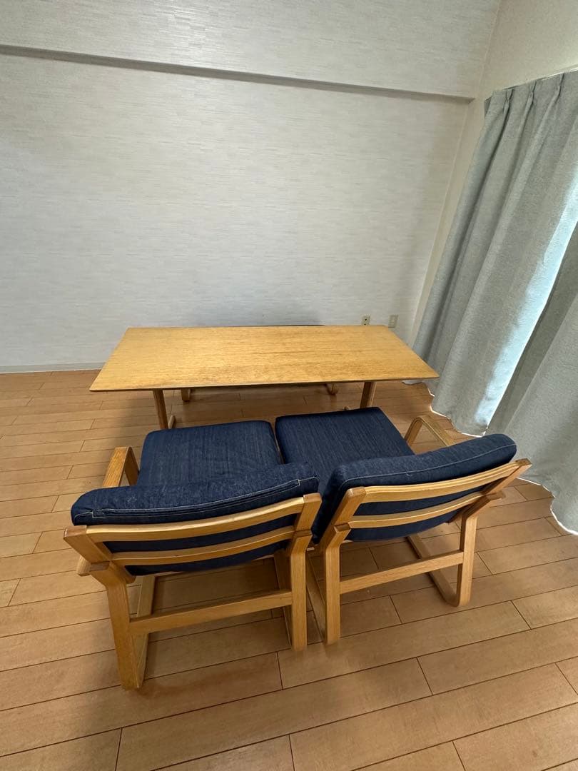 【引取り限定】無印ダイニングテーブル、チェアセット　９月２５日までに引き取り