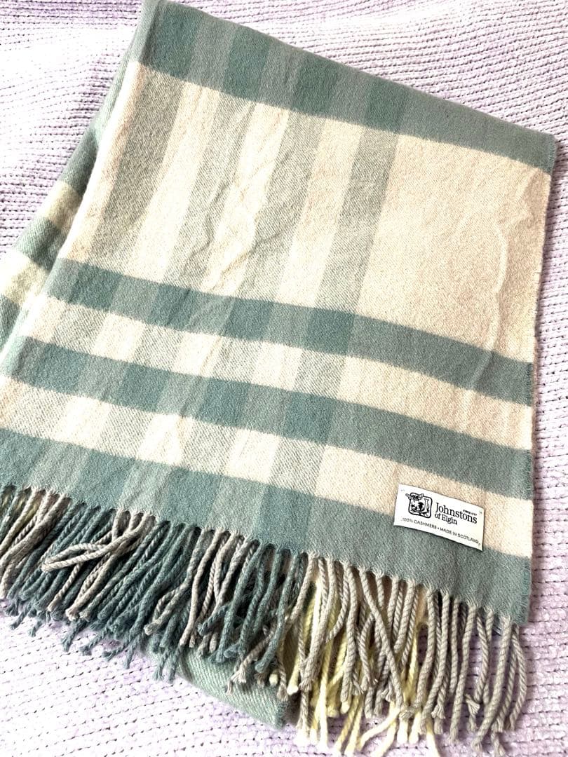 美品★ジョンストンズ カシミヤ ストール