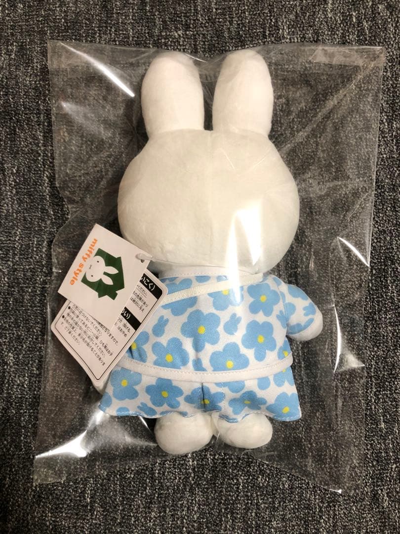 ミッフィースタイル限定　BDレトロフラワーぬいぐるみ　ブルー　花柄　ポシェット