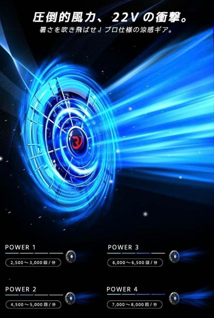 【最速5時間充電完了＆30000mAh大容量バッテリー】 空調作業服用 日本製