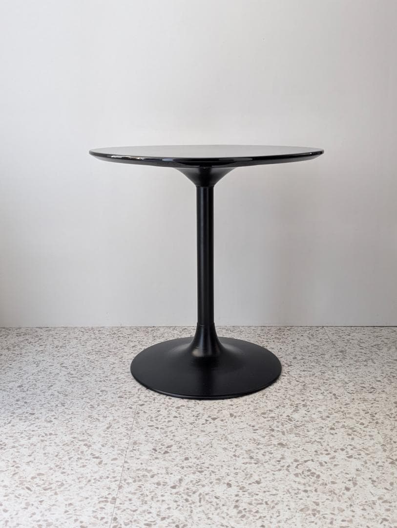 Used ペデスタル コーヒーテーブル 一本脚 ブラック Duplo 廃番 美品