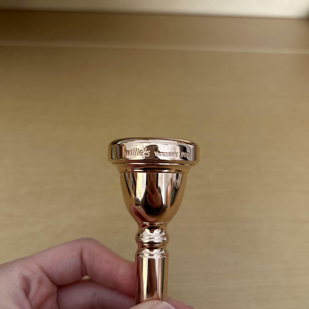 美品！willie's ピンクゴールドメッキ　トロンボーンマウスピース
