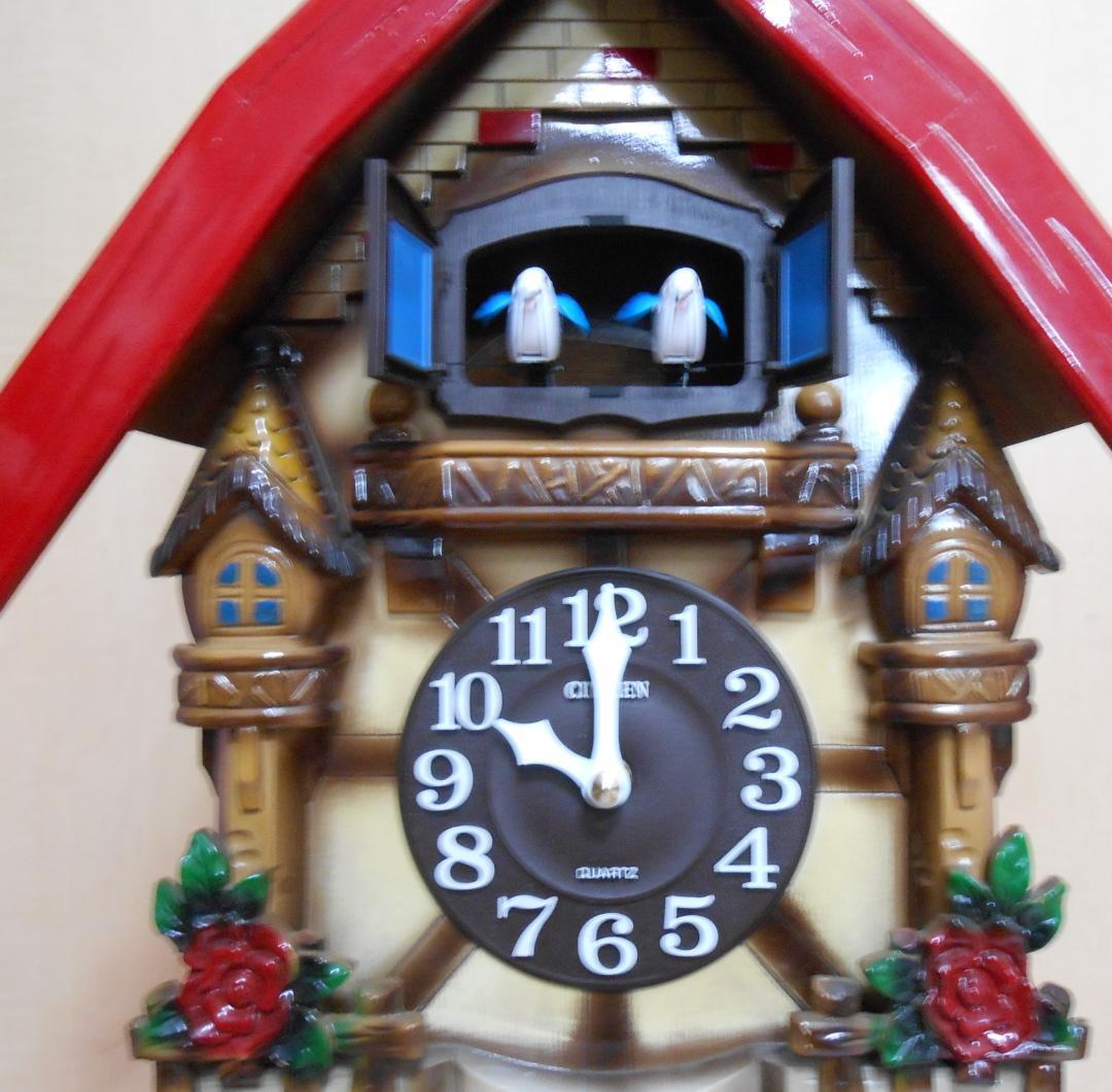 鳩時計 CITIZEN ２羽鳩カッコーテレスR（彩色）-17