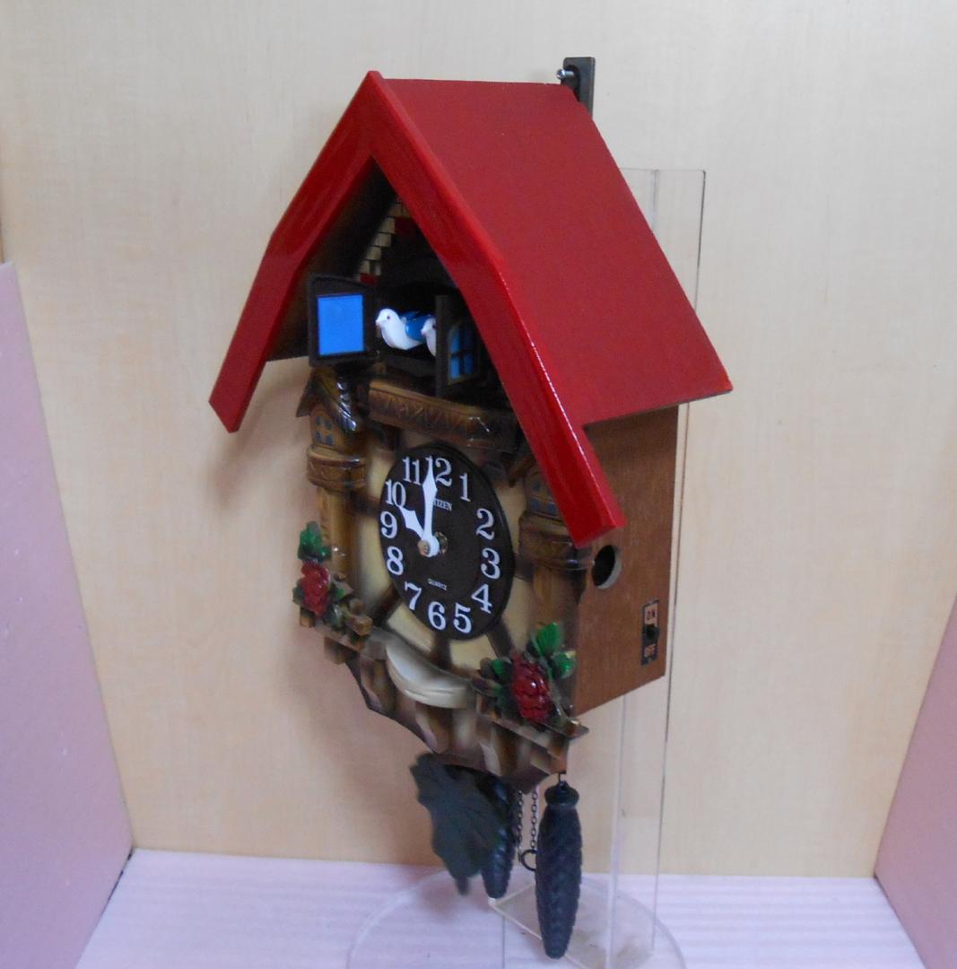 鳩時計 CITIZEN ２羽鳩カッコーテレスR（彩色）-17