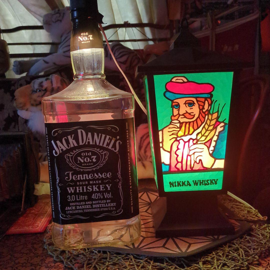 ニッカウイスキーステンドグラス風ランプ☆ジャックダニエルランプ☆2点非売品☆