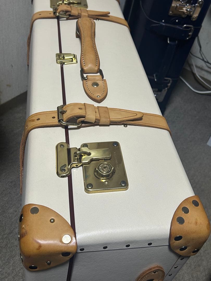 GLOBE TROTTER サファリ ラージ 2輪 アイボリーｘナチュラル