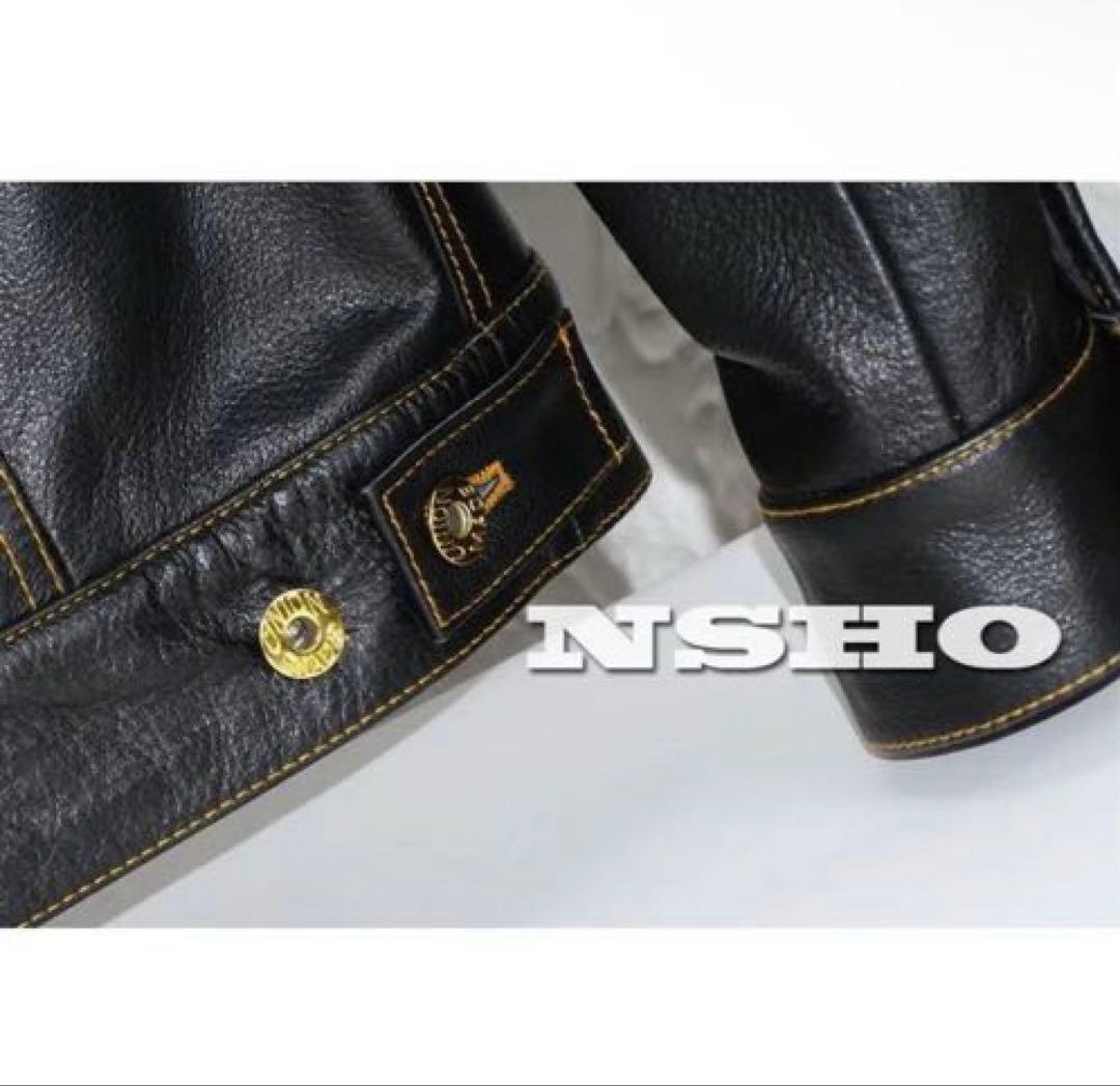 最高峰 牛革 メンズ 革ジャン カウハイド ファーストタイプ Gジャン