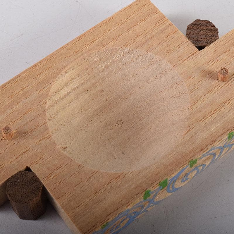 ふたば　茶道具　道場宗廣作　桐木地　八ッ橋香合　共箱　V　7834