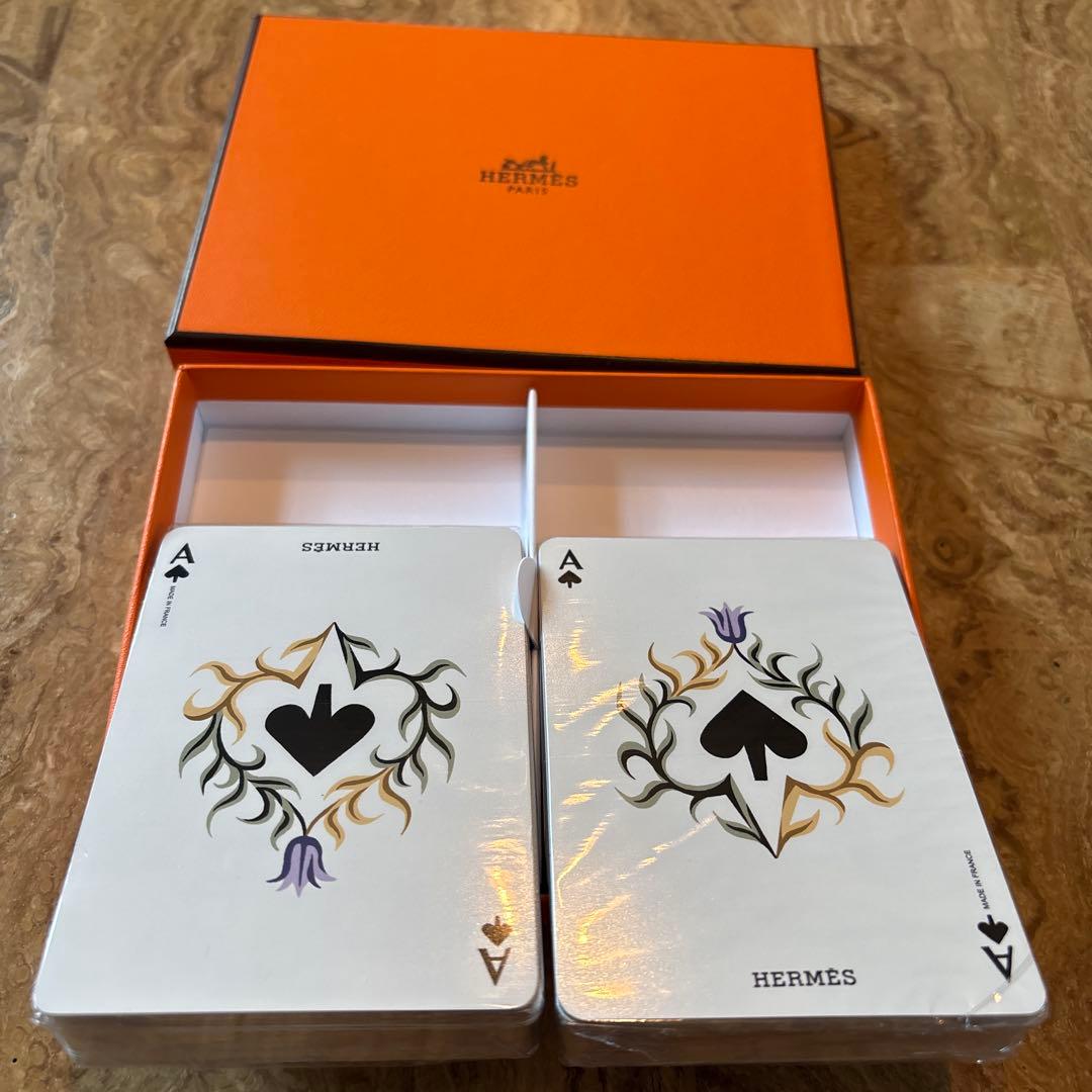 HERMES トランプセット 青赤