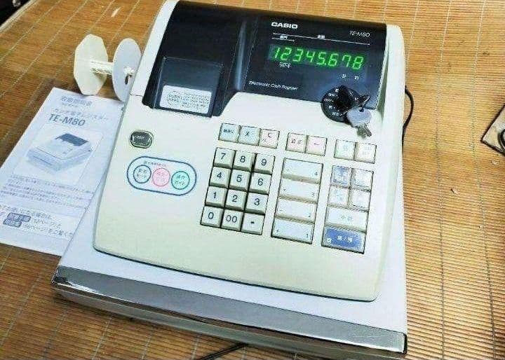カシオレジスター　TE-M80　中古品　人気機種感熱紙　送料無料　923044