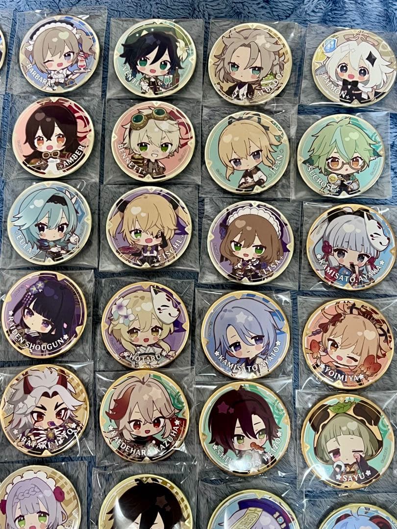 チ*ノ様 原神　スイパラ　モンド　璃月　稲妻 缶バッジ　55点コンプリートセット
