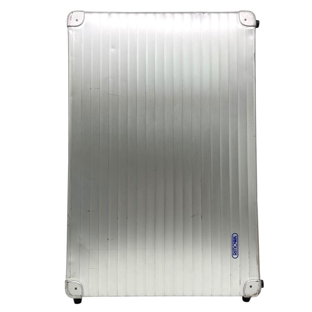 リモワ キャリーバッグ スーツケース トラベル 2輪 青ロゴ 大容量 シルバー