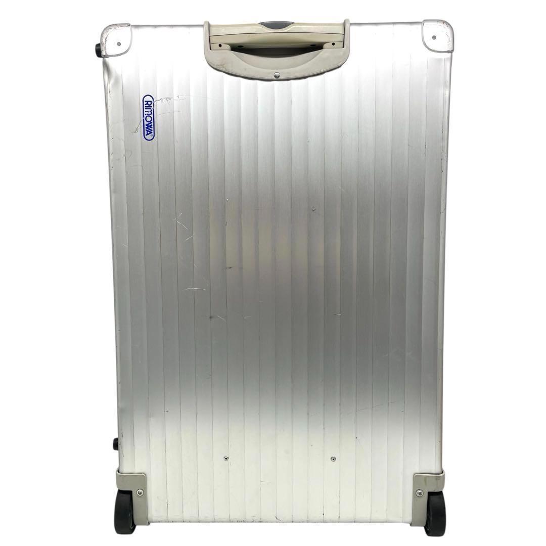 リモワ キャリーバッグ スーツケース トラベル 2輪 青ロゴ 大容量 シルバー