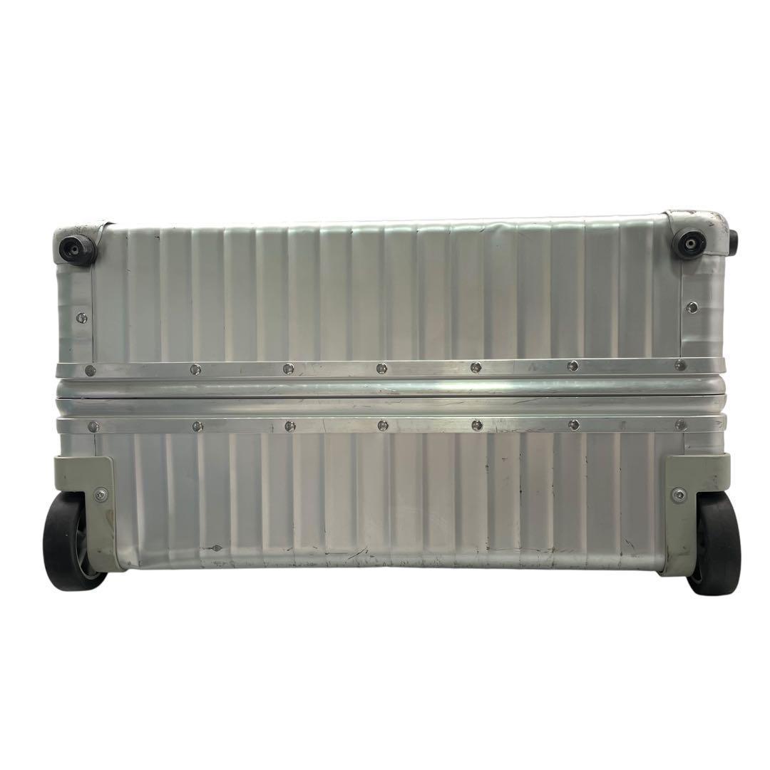 リモワ キャリーバッグ スーツケース トラベル 2輪 青ロゴ 大容量 シルバー