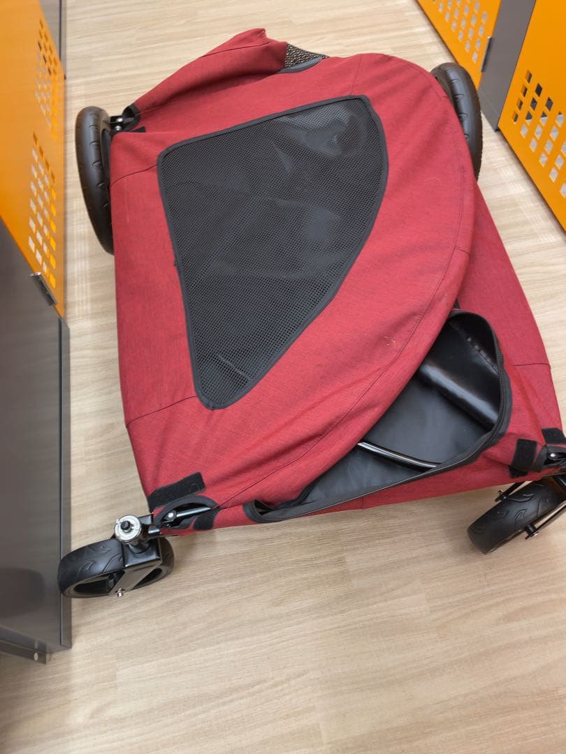 大型犬 ペットカート折りたたみ 4輪 ストッパー付き 軽量 組立