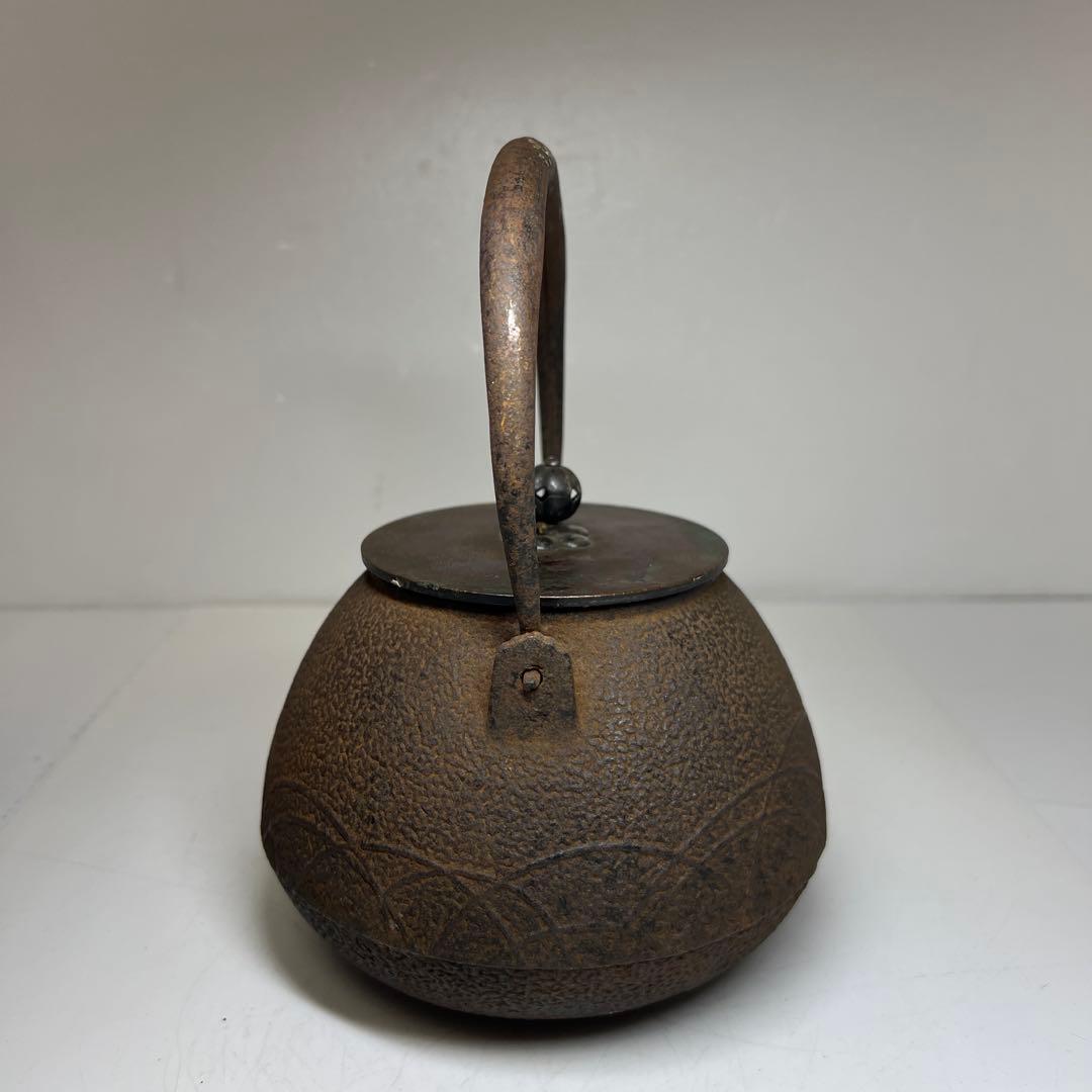 龍文堂　在銘　銀象嵌　鉄瓶　1449g タルサ　東さ7-1201☆2F