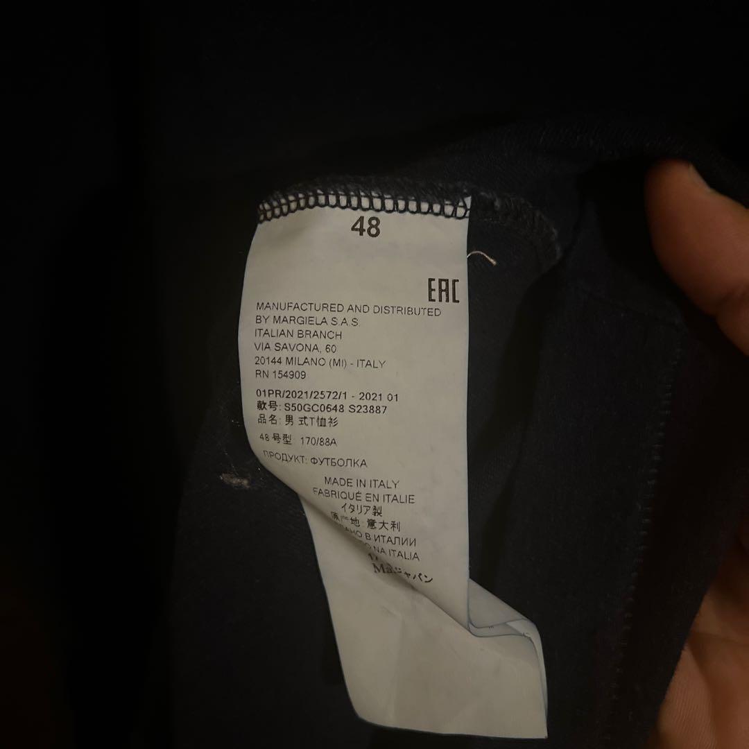 MAISON MARGIELA ネイビー Tシャツ サイズ10 48 メンズ