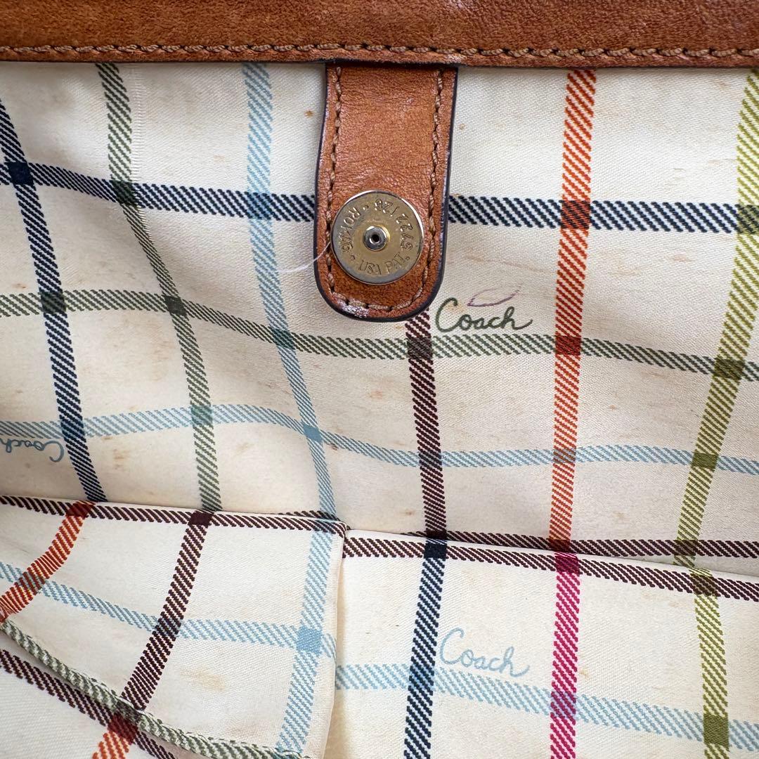 バッグ Coach Ergo Pleated Frame Kiss Rock Bag