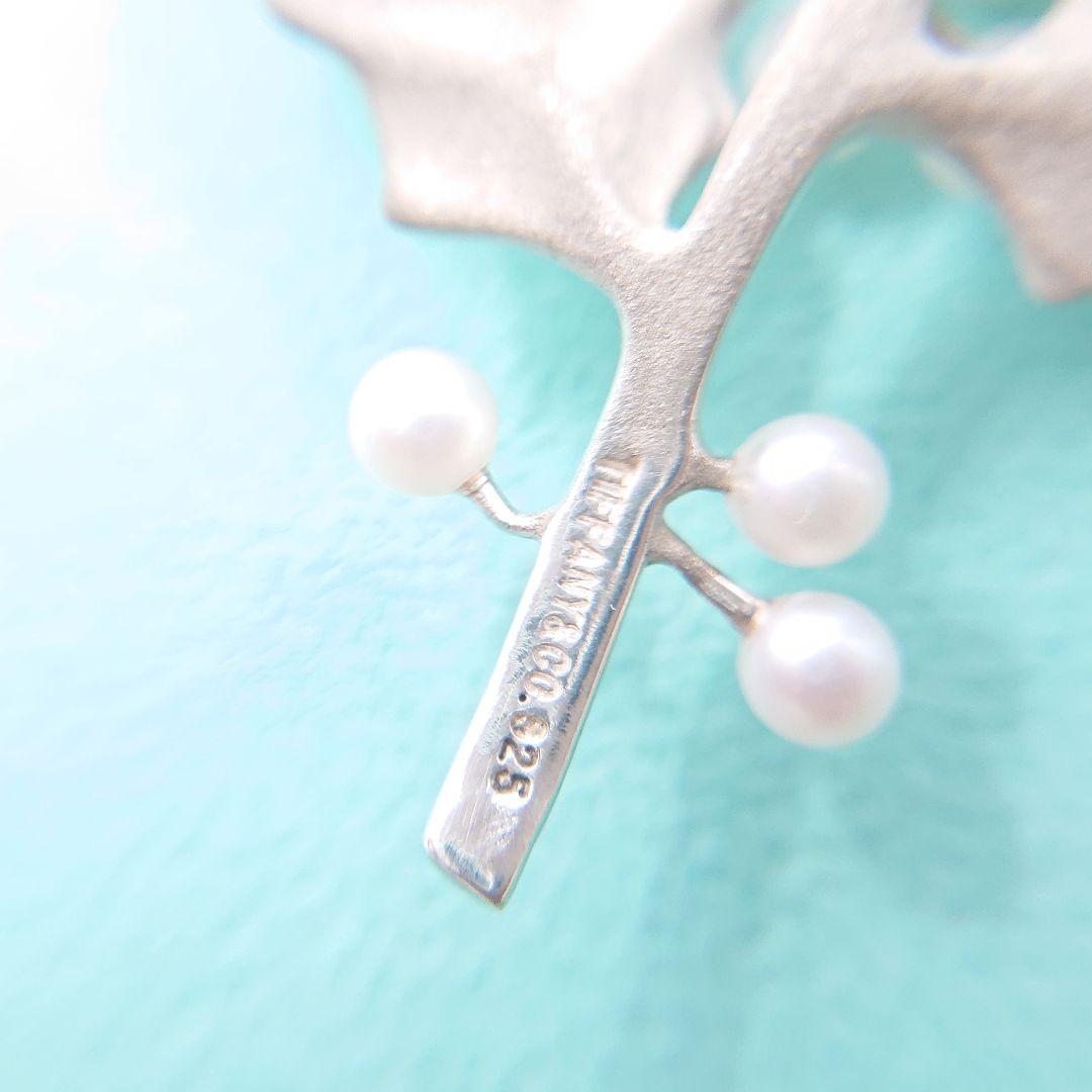 ほぼ未使用◎ ティファニー パール リーフ ブローチ No.13500