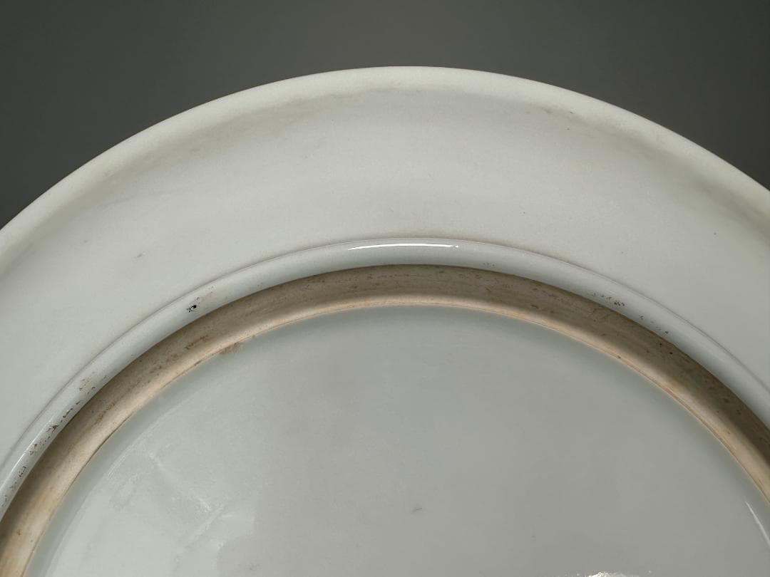 中国美術　景徳鎮製　粉彩百花不落地大盤　粉彩皿　時代　唐物