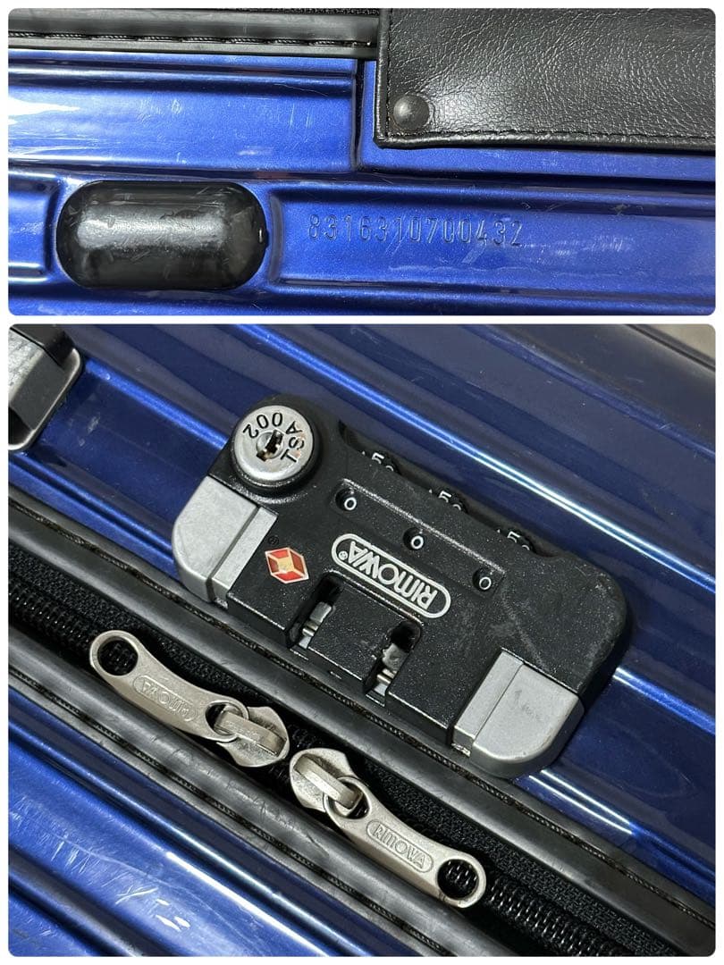 RIMOWA キャリーケース 63L ブルー 4輪 TAS 831.63