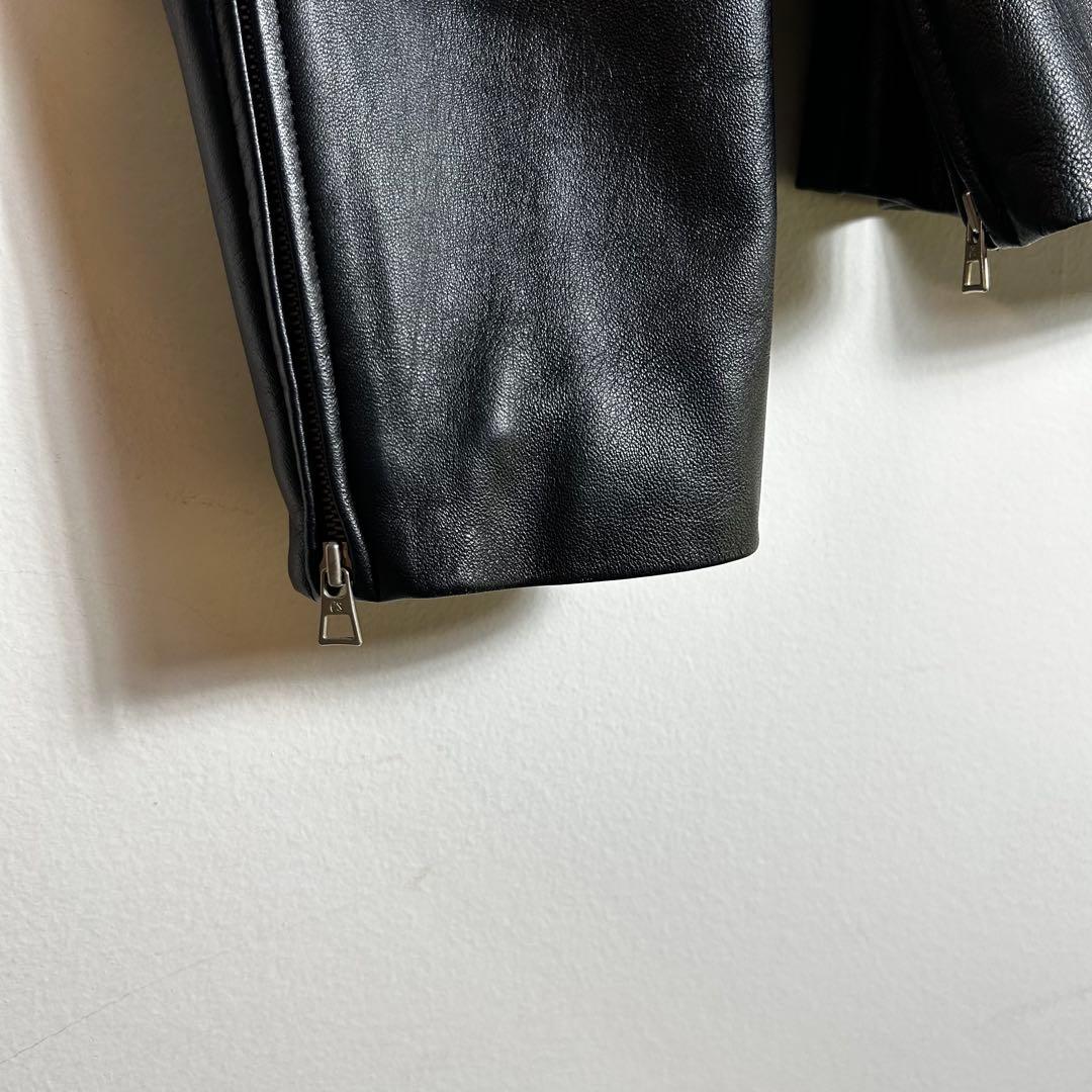 ポールスミス　ロンドン　ラムレザー　シングルライダース　ジャケット　ブラック