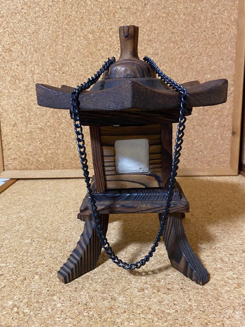 焼杉灯籠　茶道用品　アンティーク工芸品