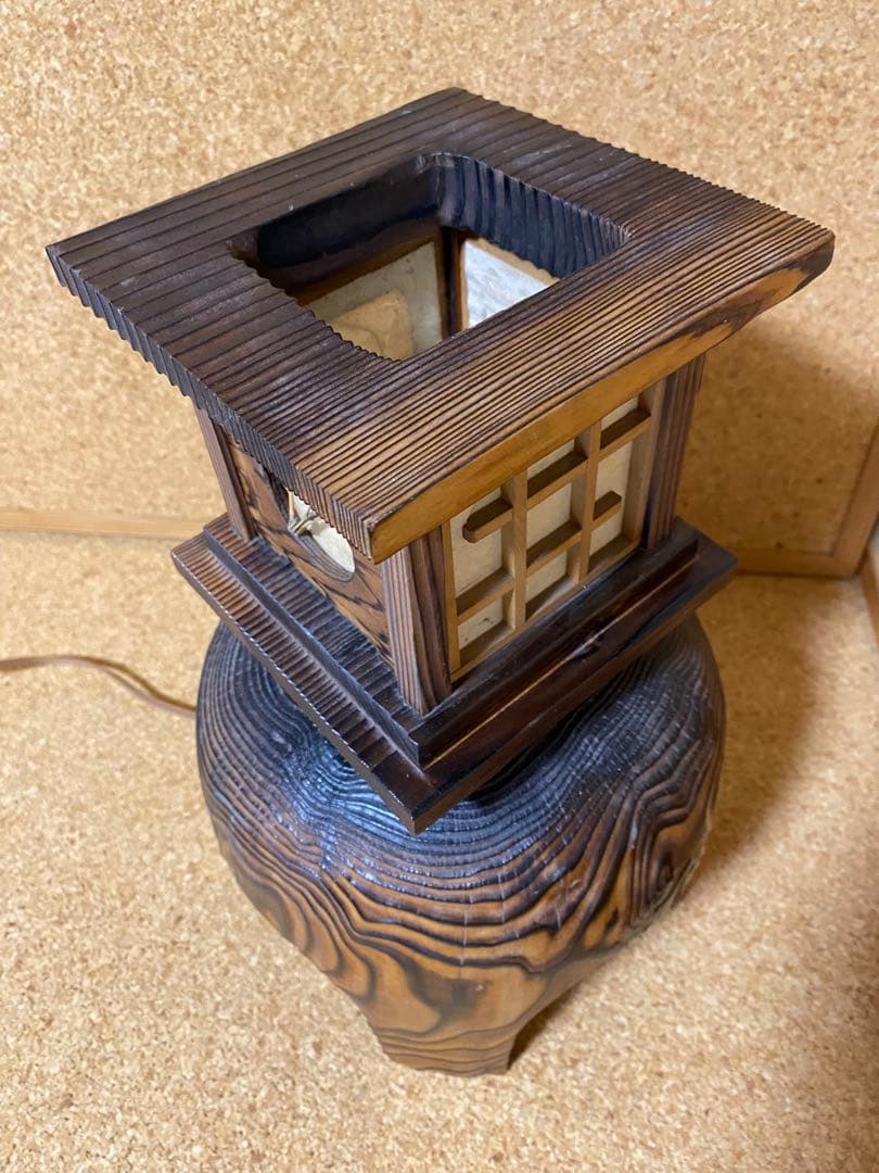 焼杉灯籠　茶道用品　アンティーク工芸品