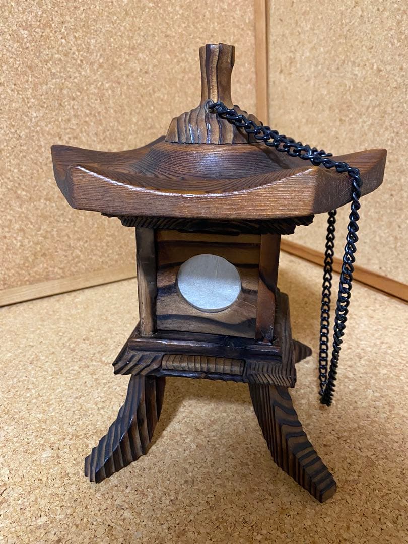 焼杉灯籠　茶道用品　アンティーク工芸品