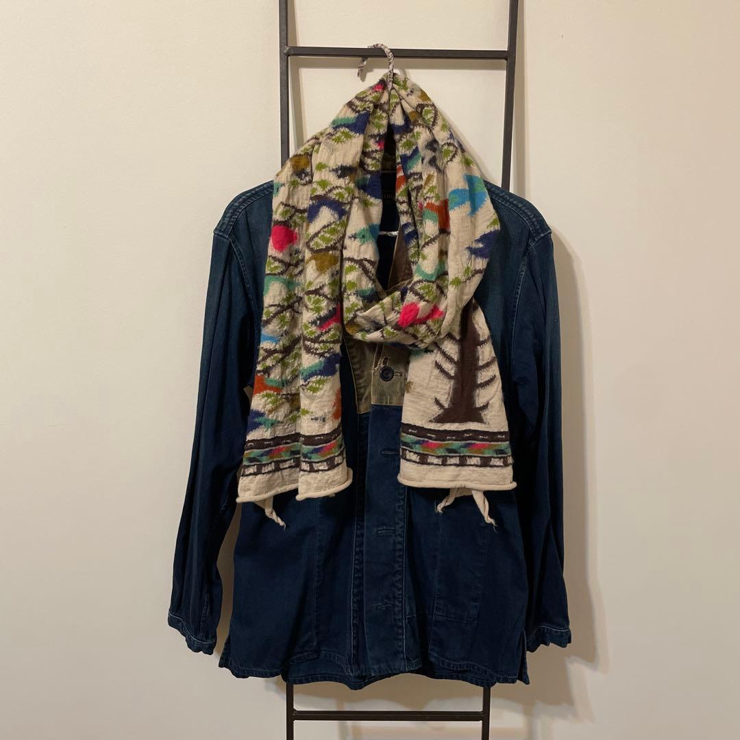 KAPITAL キャピタル　BIRD TREE HAPPYマフラーマフラー