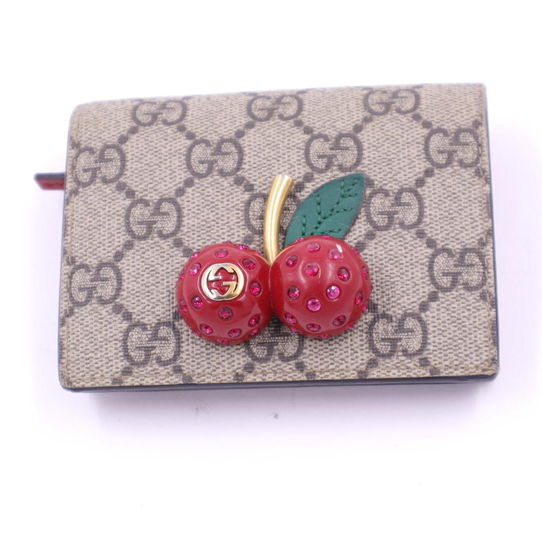 GGスプリーム チェリー PVC 二つ折り財布