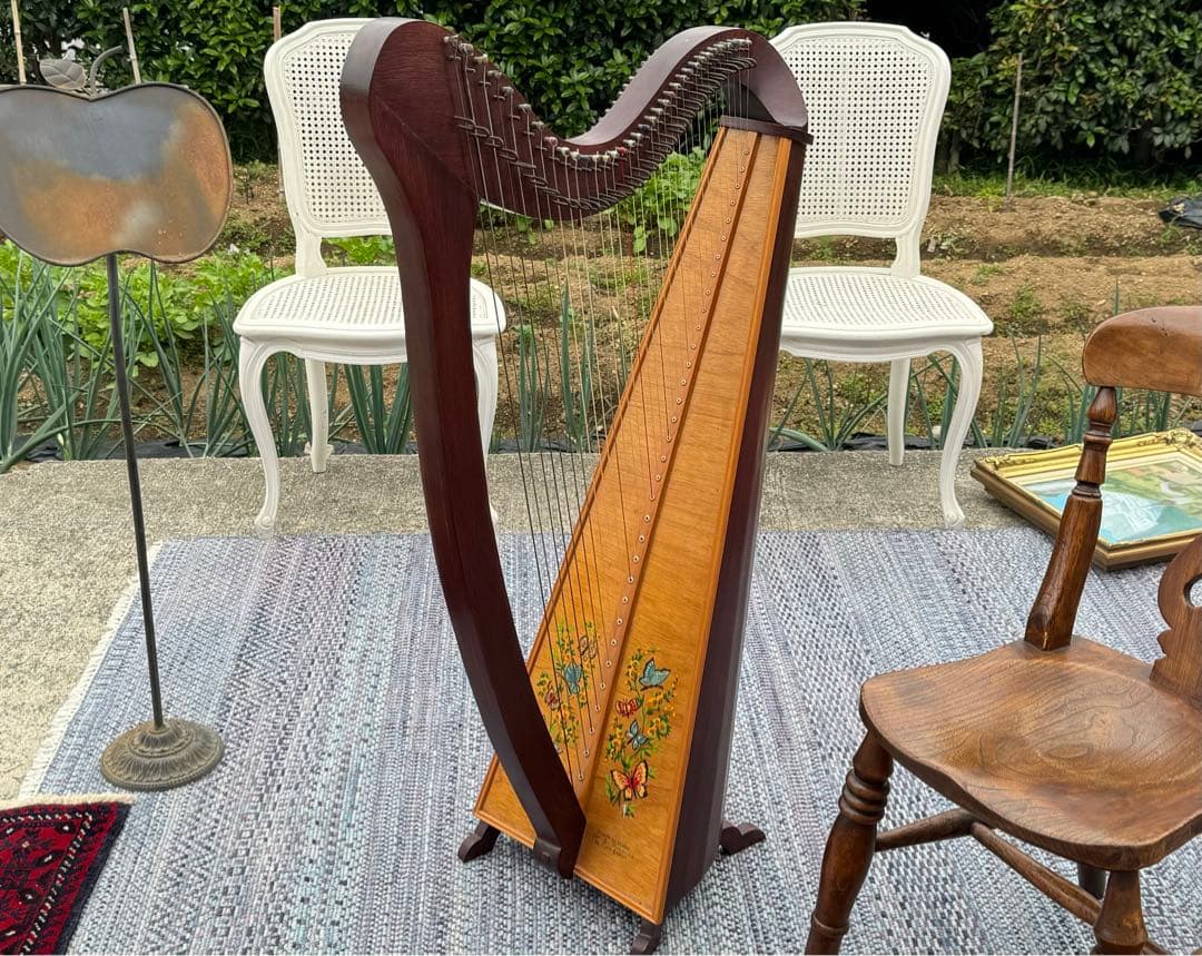 ハープ ハンドペイント装飾付 インテリアにもおすすめ