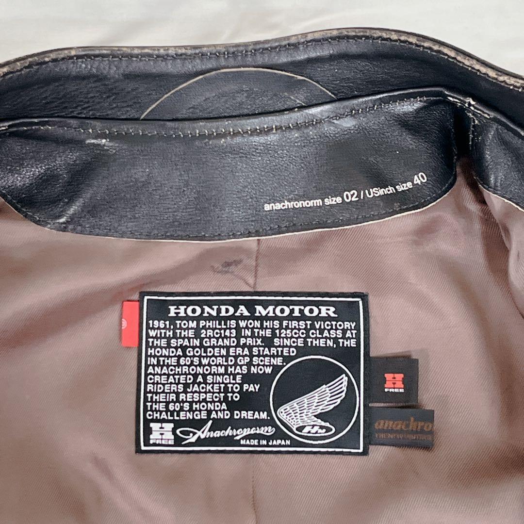 ★アナクロノーム★【レザーライダース】シングルライダース　HONDA